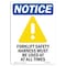 Signmission OSHA Sign, Forklift Safety Harness With Symbol, 10in X 7in Rigid Plastic, 7" W, 10" H, Portrait OS-NS-P-710-V-12893 - alternate 1